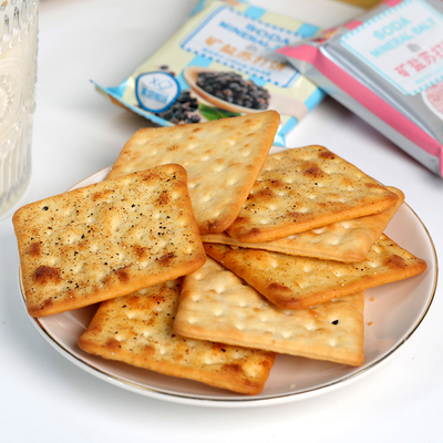 精益珍苏打饼干咸味薄脆饼干办公室休闲零食小吃独立包装整箱批发