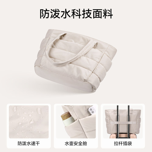 bagsmart托特包手提电脑包女通勤云朵包平板包大容量轻便单肩包 - 图2