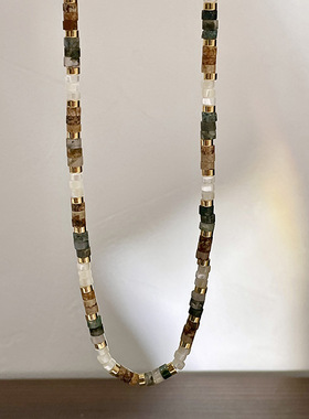 法式复古小众轻奢天然石贝母