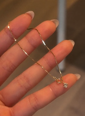 极简主义金色泡泡钻蛇骨手链女2