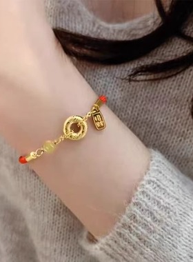 招财本命年红绳手链秋冬编织绳