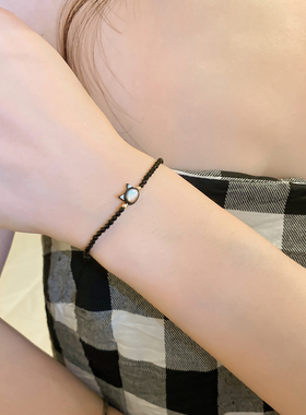 黑色小猫头choker颈链女高级项链