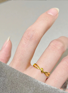 爱无尽纽带结打结情侣指环ING系