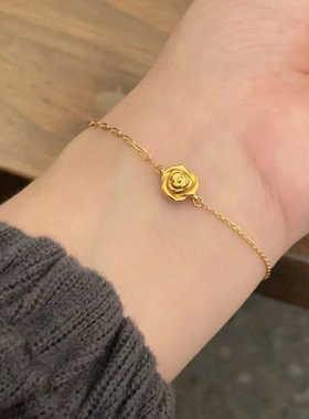 终身浪漫复古玫瑰花手链轻奢小众