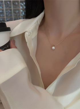 十三行韩国老板娘小灯泡珍珠项链