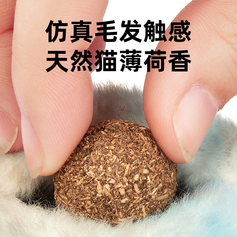 FOFOS两只福狸猫玩具逗猫棒猫薄荷仿真发声小鸟自嗨解闷猫咪玩具-图2