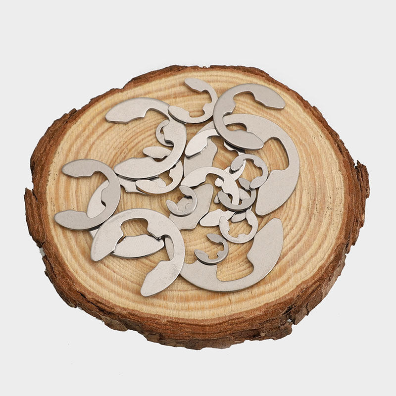 304不锈钢 开口挡圈 E型卡簧 卡扣Φ1.2 M2M3M4M5M7M8M9M10M12M15 - 图1