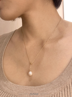 小香风复古14k金可调节天然珍珠