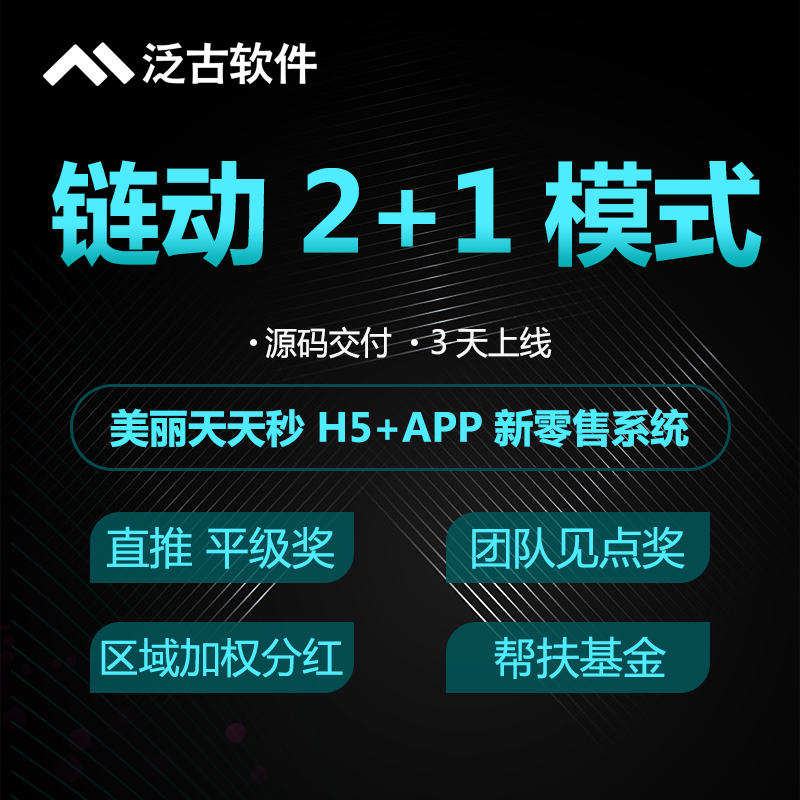 链动2+1二加一链动分销小程序美丽天天秒新零售公众号分红营销系-图0