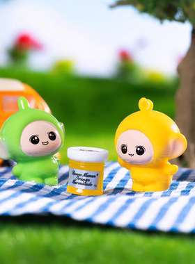 新品复古怀旧天线宝宝新款3D立体树脂解压工位桌面装饰车载摆件