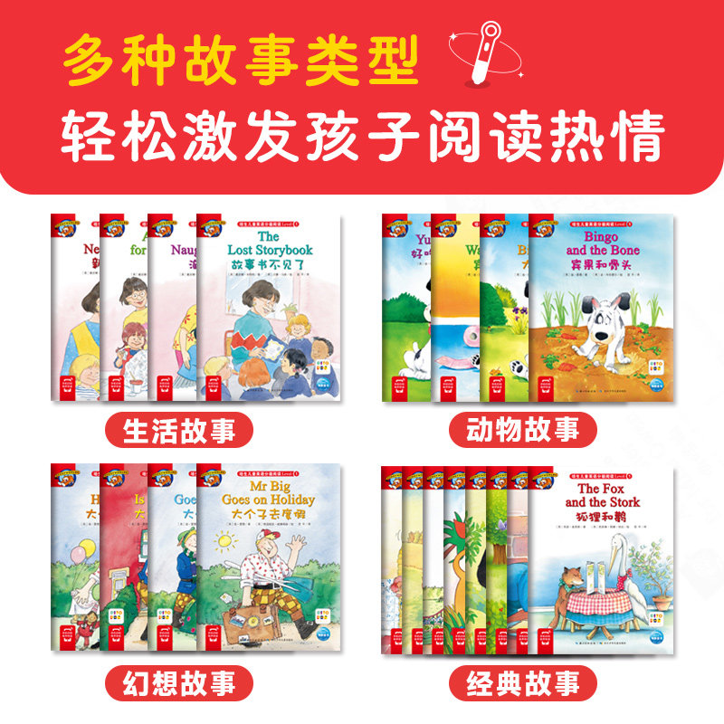 【点读版】培生儿童英语分级阅读level1 幼小衔接小学一二年级预备启蒙英文基础级有声故事绘本6-8岁幼儿单词卡片入门阅读口语原版