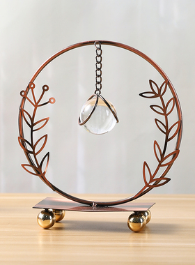 铁艺框架装饰欧式水晶球摆件