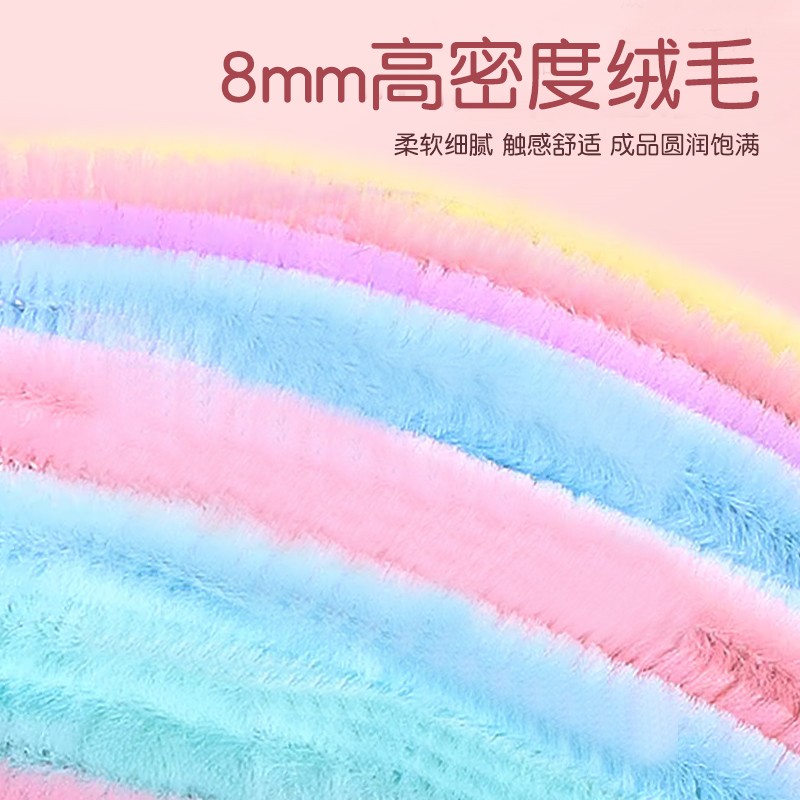 扭扭棒花束手工diy材料包全套批发1000根马卡龙儿童毛根纽纽妞妞棒花杆花蕊特密发箍向日葵郁金香超大玫瑰花 - 图0