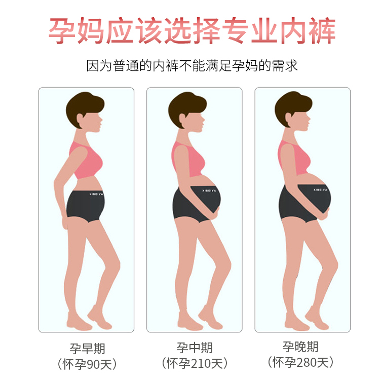 孕妇内裤夏季薄款纯棉孕中孕晚期高腰托腹大码200斤产妇短裤内穿