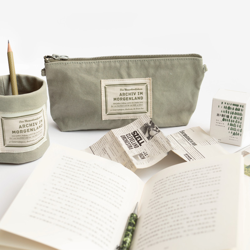 万用整理袋·东方档案馆｜黑塞｜笔袋手拿包杂物袋YKK拉链袋｜纯棉密织水洗帆布｜礼物文具收纳｜上海译文出版社 七海制造局 七海 - 图1