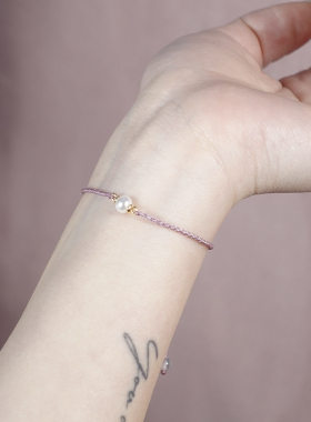 原创设计珍珠极细极简手绳女