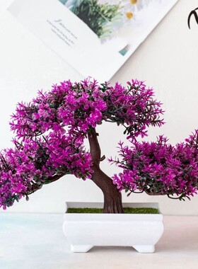 Artificial Plants Bonsai Small Tree Pot Fake Plant Flowers
