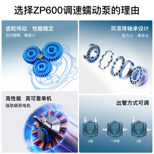 雷熔ZP600微小型调速蠕动泵实验室大流量硅胶管工业灌装自吸水泵-图0