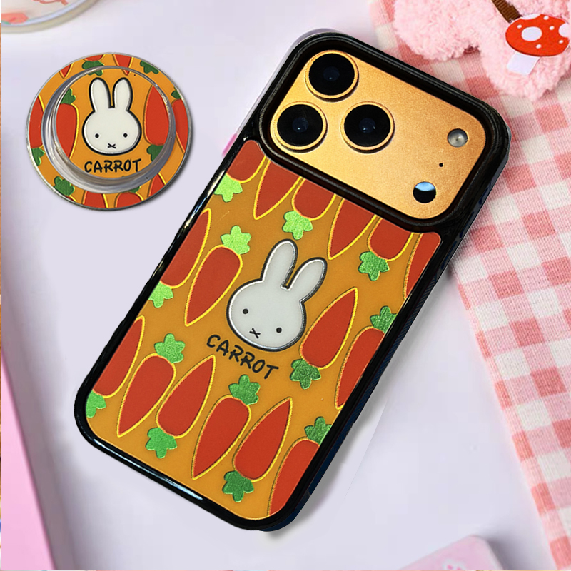 米菲兔黄色底胡萝卜适用于苹果12手机保护壳高颜值16promax潮流手机壳创意17pro手机保护套卡通可爱,淘宝优惠券,粉丝福利购,淘宝优惠卷
