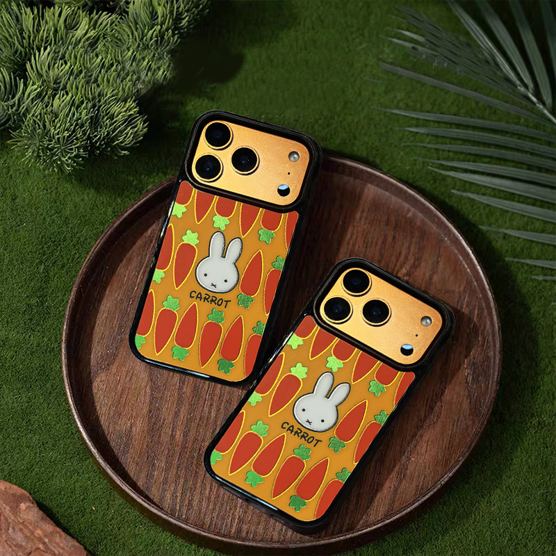 米菲兔黄色底胡萝卜适用于苹果12手机保护壳高颜值16promax潮流手机壳创意17pro手机保护套卡通可爱,淘宝优惠券,粉丝福利购,淘宝优惠卷