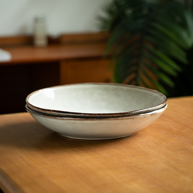 日式做旧款陶瓷敞口碗高级窑变古朴感沙拉碗拌面碗家用汤碗面碗,淘宝优惠券,粉丝福利购,淘宝优惠卷