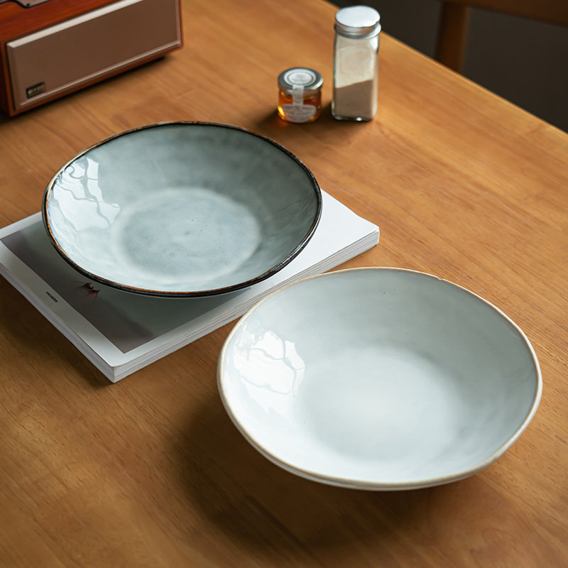 日式做旧款陶瓷敞口碗高级窑变古朴感沙拉碗拌面碗家用汤碗面碗,淘宝优惠券,粉丝福利购,淘宝优惠卷