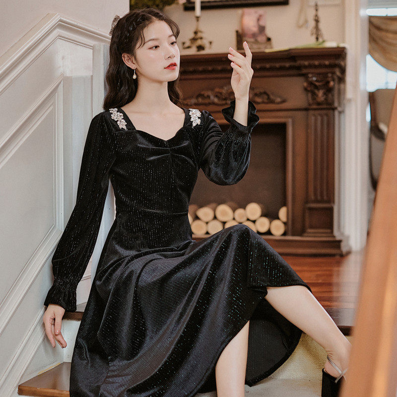 2021秋冬季新款法式复古小连衣裙 臻蕙连衣裙