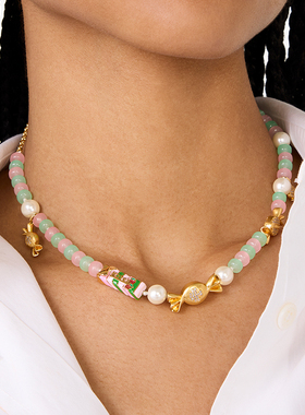 katespade淡彩串珠糖果项链女