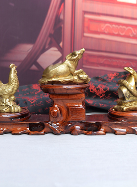 三合贵人巳酉丑吉祥物摆件