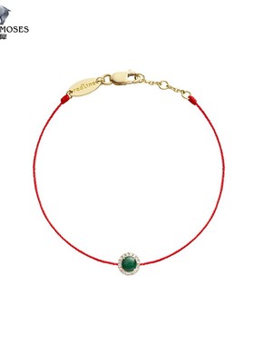 红绳女士金绳制钻石手链