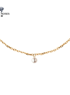 redline红绳女士单颗珍珠K金手链