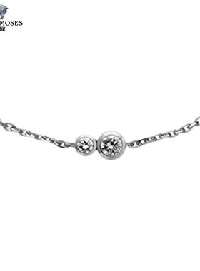 redline/红绳女士2023新款Infinite 0.15克拉圆形钻石金链制手链