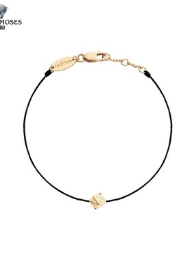 红绳男士钻石金绳制手链