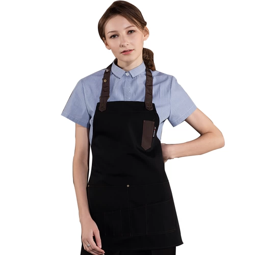 Хаки дизайнерский кофейный модный японский фартук для работы, рабочая одежда, в корейском стиле, делается под заказ