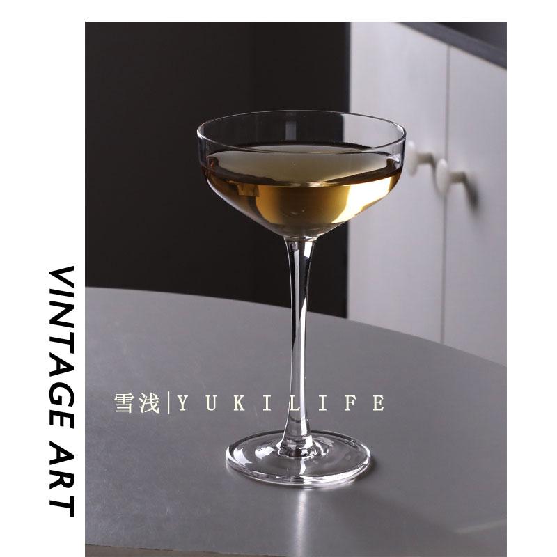 Yuki雪浅中古杯 木村敞杯 日式薄杯子碟形香槟杯鸡尾酒杯高脚酒杯 - 图1