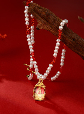 太岁红水晶项链女2025新款