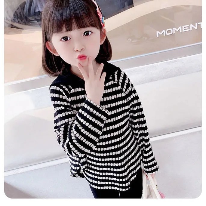 女童春秋装套装新品百搭条纹卫衣打底裤纯棉亲肤儿童衣服两件套潮,淘宝优惠券,粉丝福利购,淘宝优惠卷