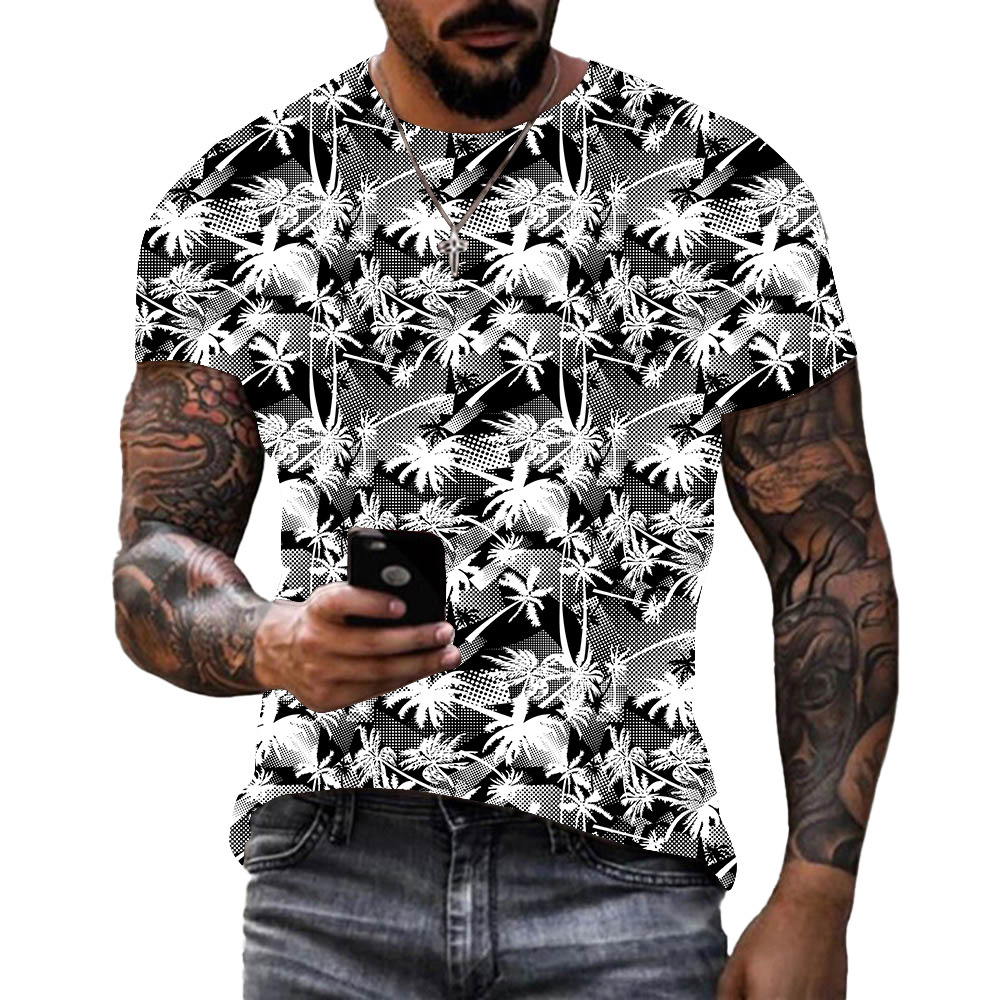 Casual 3D animal print loose T-shirt   休闲3D动物印花宽松T恤 - 图1