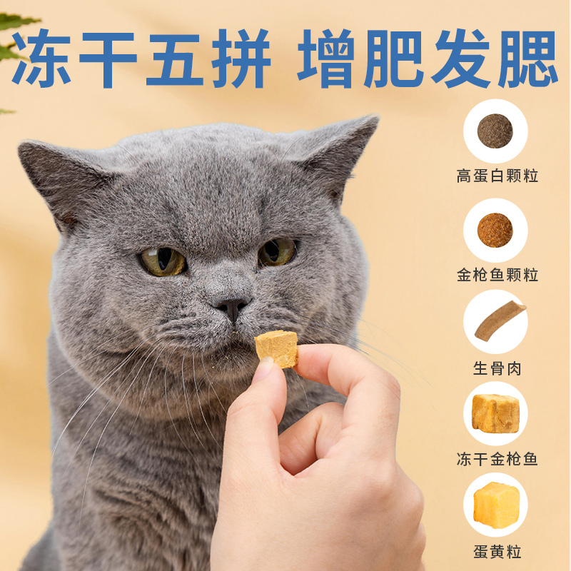 猫粮20斤装冻干全价10kg成猫幼猫生骨肉增肥发腮营养通用型大包-图2