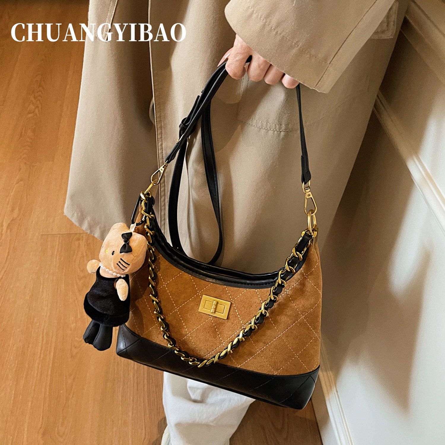 超火高级感链条腋下包包女2025新款潮秋冬轻奢小众通勤百搭斜挎包,淘宝优惠券,粉丝福利购,淘宝优惠卷