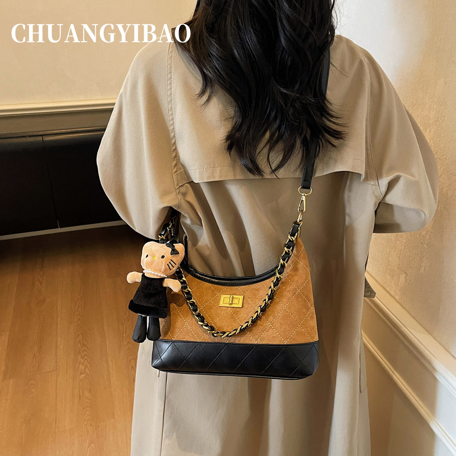 超火高级感链条腋下包包女2025新款潮秋冬轻奢小众通勤百搭斜挎包,淘宝优惠券,粉丝福利购,淘宝优惠卷