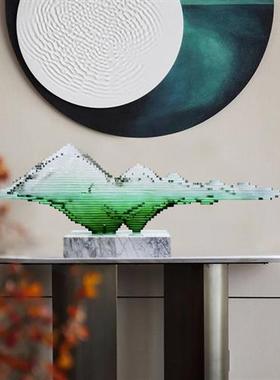 酒店大堂售楼处雕塑透明树脂摆件家居饰品客厅玄关电视柜软装饰品