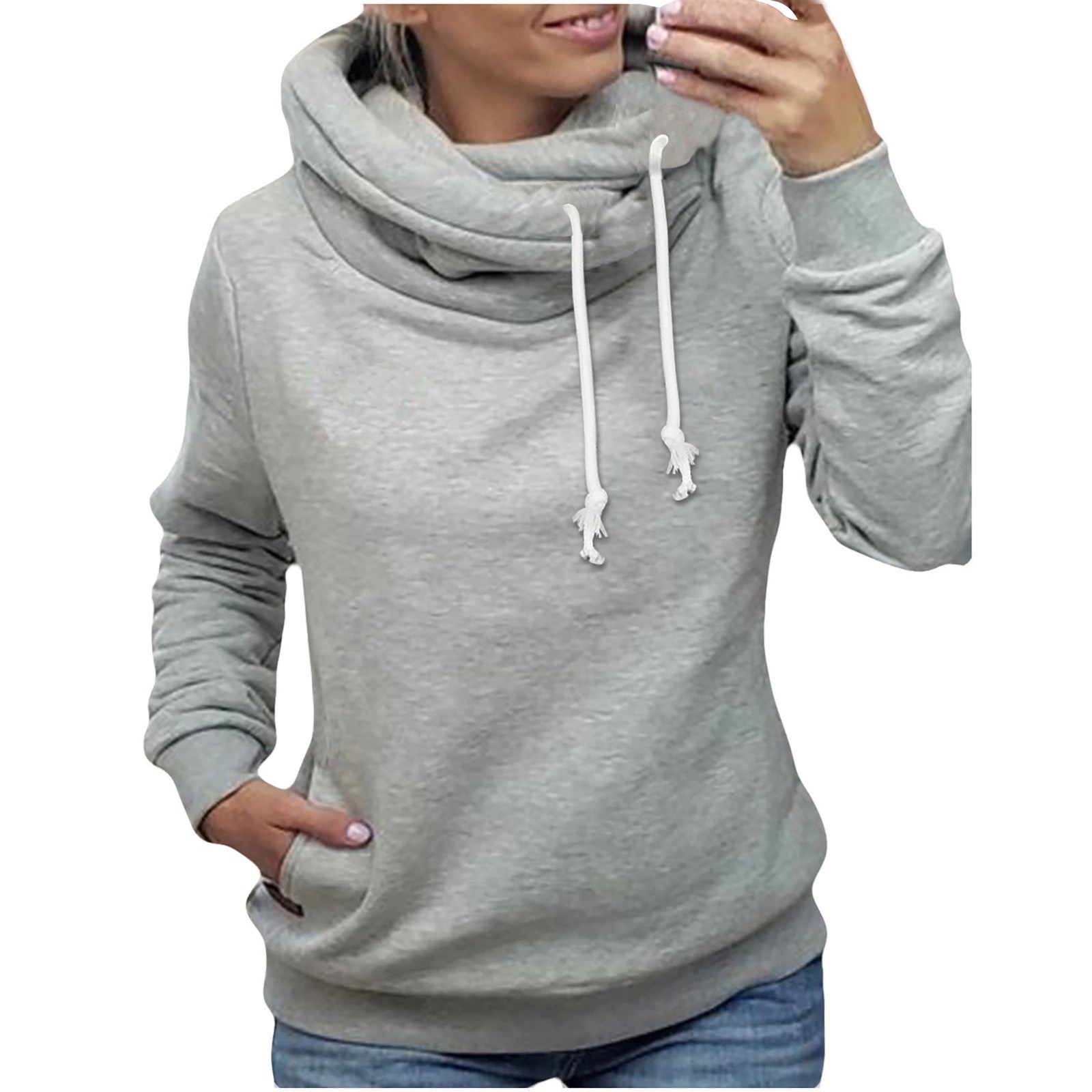 Hoodies For Women Hoodie女 Long Sleeve Pullover Velvet-图2