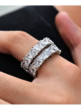 爆闪冰糖戒指情侣高级感轻奢