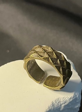 宣宁复古设计龙鳞开口戒指