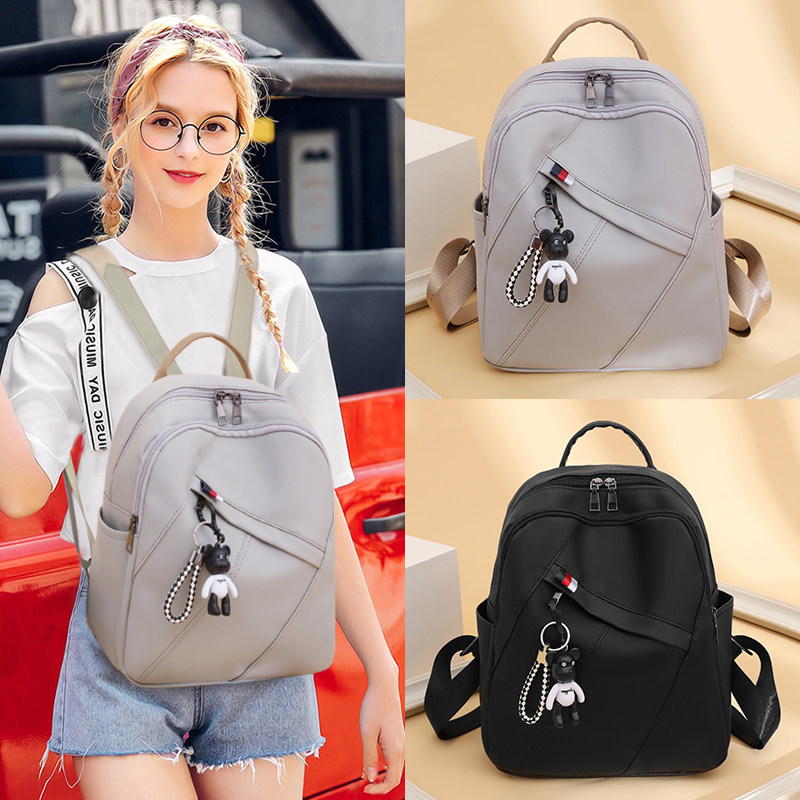 牛津布女2020新款潮时尚百搭双肩包 丁阁格双肩背包