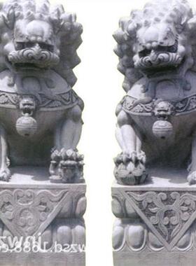 石刻镇墓狮厂家.米坟地石头狮子价格.米大门石狮子雕刻图片
