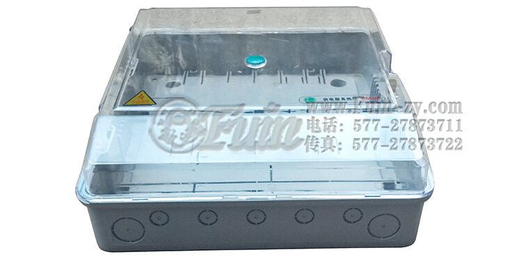 配电箱透明电表箱三相2户塑料动力箱多功能计量箱520x430x145-图0