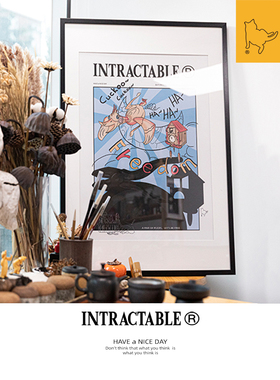 INTRACTABLE插画freedom系列大幅装饰画限量收藏画框装裱家装挂画