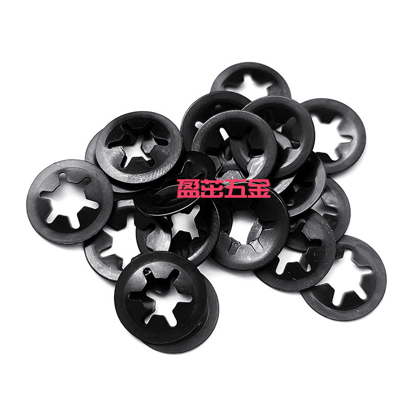 65锰钢发黑梅花卡圈平边轴承夹挡圈轴用梅花卡簧轴承垫圈m1 5 M13 盈茁五金企业店 淘优券